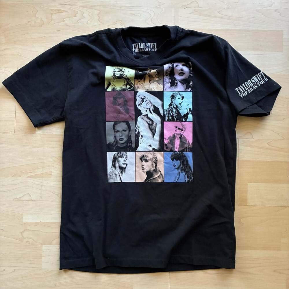 Taylor Swift The Eras Tour Black Concert T-Shirt Men's Medium 2023-2024